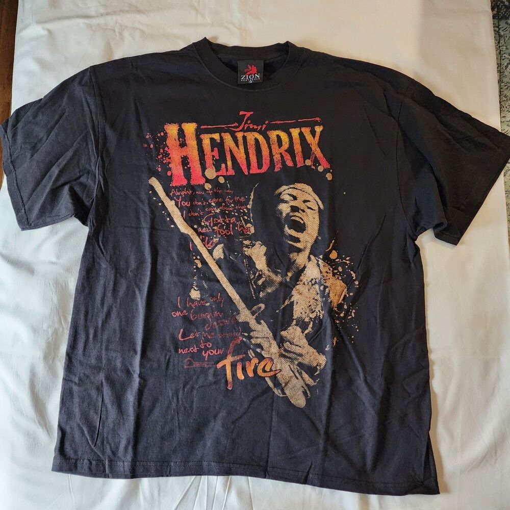 Jimi Hendrix T-Shirt Mens size 1X Short Sleeve Color Black - New!